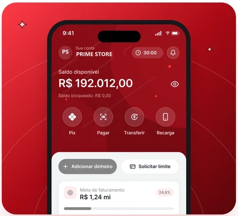 App com saldo disponível no celular